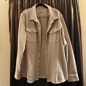 Outerknown The Blanket Shirt Khaki Button-Up Shirt